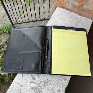 COACH Vintage Writing Portfolio Black Notebook Organizer Unisex Rare 10" x 12.5"